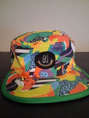 Neff Paradise Hat Flat Bill Floral Hawaiian Tropical Skate retro style colorful